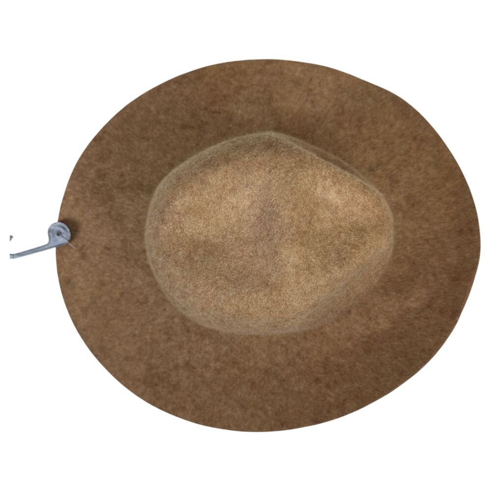 Banana Republic Felt Fedora Taupe Heather Wide Brim Sun Hat S/M NEW with Tags - Picture 5 of 8